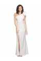 Stretch Crepe Long One Shoulder Ivory Sheath Formal Evening Gown / Prom Dress / Bridesmaid Dress Plymouth