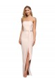 Stretch Crepe Low Back Long Strapless Sheath Formal Evening Gown / Prom Dress / Bridesmaid Dress Plymouth