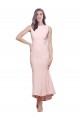 Stretch Crepe Low Back Midi Length High Neck Sheath High Low Evening Gown / Prom Dress / Bridesmaid Dress Plymouth