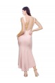 Stretch Crepe Low Back Midi Length High Neck Sheath High Low Evening Gown / Prom Dress / Bridesmaid Dress Plymouth
