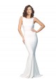 Stretch Crepe Low Back Long High Neck Sheath Formal Evening Gown / Prom Dress / Bridesmaid Dress Plymouth