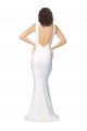 Stretch Crepe Low Back Long High Neck Sheath Formal Evening Gown / Prom Dress / Bridesmaid Dress Plymouth