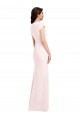 Stretch Crepe Long V-Neck A-Line Formal Evening Gown / Prom Dress / Bridesmaid Dress Plymouth