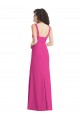 Stretch Crepe Low Back Long Square Neck Trumpet Semi Formal Evening Dress / Prom Dress / Bridesmaid Dress Plymouth