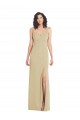 Stretch Crepe Low Back Long Square Neck Trumpet Formal Evening Gown / Prom Dress / Bridesmaid Dress Plymouth