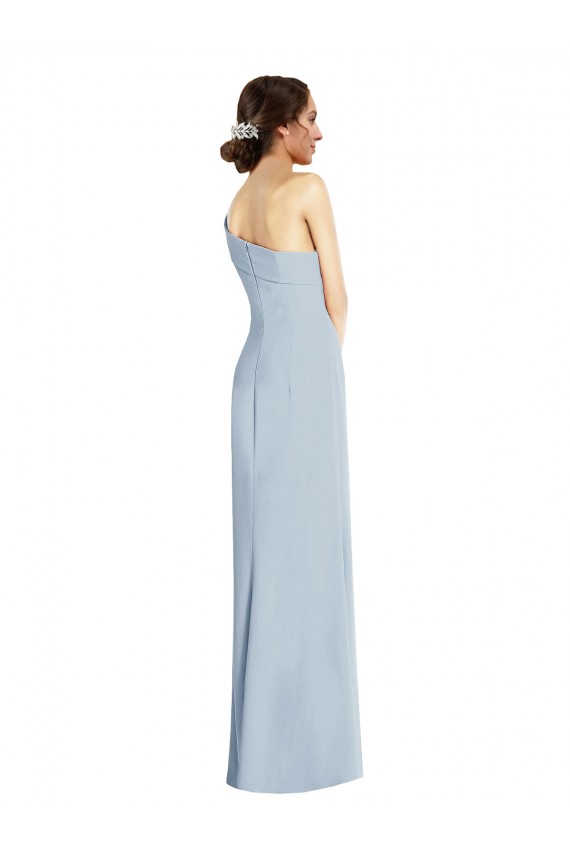 Stretch Crepe Long Off the Shoulder Light Sky Blue Trumpet Formal Evening Gown / Prom Dress / Bridesmaid Dress Plymouth