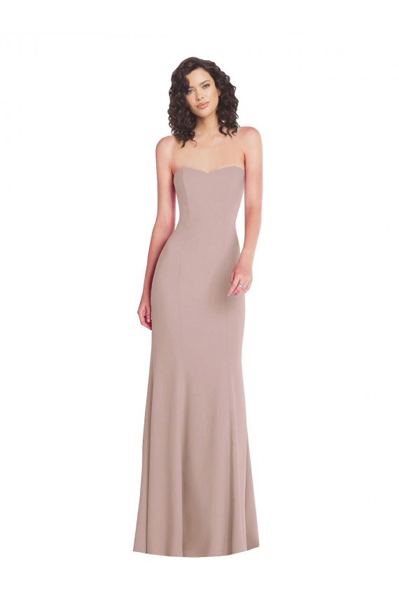 Stretch Crepe Long Sweetheart Dusty Pink Mermaid Formal Dress / Bridesmaid Dress Plymouth