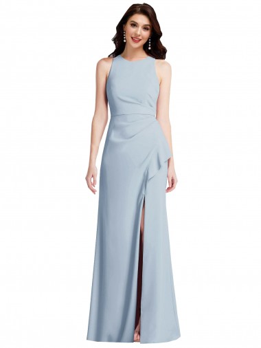 Stretch Crepe Long Halter Neck Trumpet Formal Dress / Bridesmaid Dress Plymouth