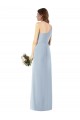 Stretch Crepe Long One Shoulder Light Sky Blue Trumpet Semi Formal Evening Dress / Prom Dress / Bridesmaid Dress Plymouth
