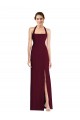Stretch Crepe Open Back Long Halter Neck Trumpet Semi Formal Evening Dress / Prom Dress / Bridesmaid Dress Plymouth