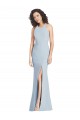 Stretch Crepe Criss Cross Open Back Long Halter Neck Trumpet Evening Dress / Bridesmaid Dress Plymouth
