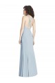 Stretch Crepe Criss Cross Open Back Long Halter Neck Trumpet Evening Dress / Bridesmaid Dress Plymouth