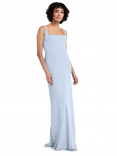 Stretch Crepe Long Square Neck Sheath Prom Dress / Bridesmaid Dress Plymouth