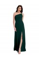 Stretch Crepe Open Back Long One Shoulder A-Line Formal Evening Gown / Prom Dress / Bridesmaid Dress Plymouth