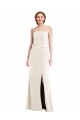 Stretch Crepe Long Strapless Ivory Trumpet Semi Formal Evening Dress / Prom Dress / Bridesmaid Dress Plymouth