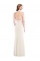 Stretch Crepe Low Back Long Halter Neck Trumpet Semi Formal Evening Dress / Prom Dress / Bridesmaid Dress Plymouth