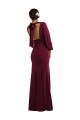 Stretch Crepe Open Back Long Bateau Neck Trumpet Formal Evening Gown / Prom Dress / Bridesmaid Dress Plymouth