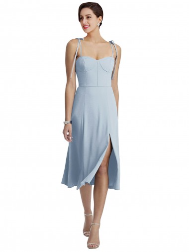 Stretch Crepe Midi Length Sweetheart A-Line Evening Gown / Prom Dress / Bridesmaid Dress Plymouth