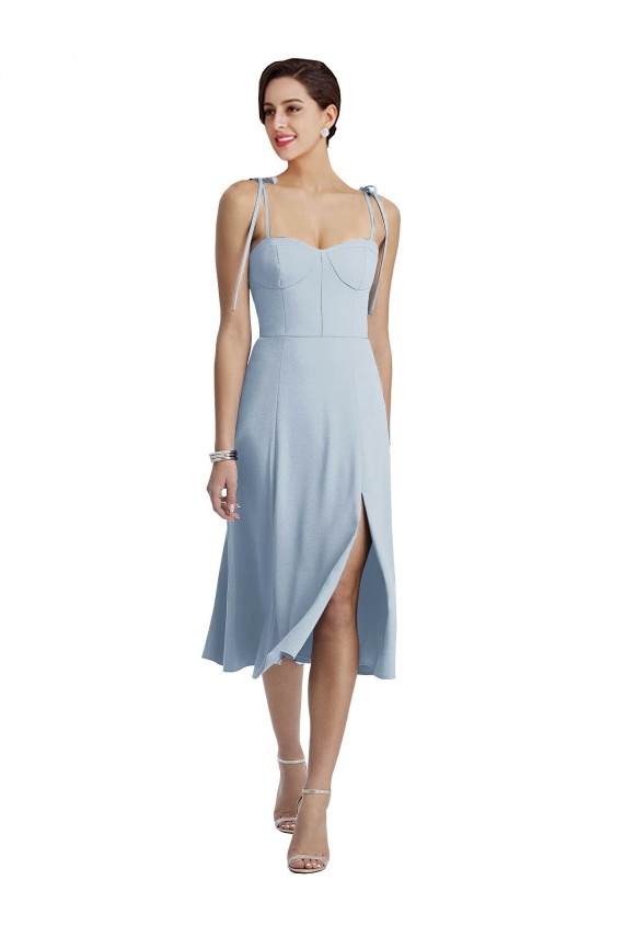 Stretch Crepe Midi Length Sweetheart A-Line Evening Gown / Prom Dress / Bridesmaid Dress Plymouth