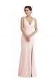 Stretch Crepe V-Back Long V-Neck Trumpet Formal Evening Gown / Prom Dress / Bridesmaid Dress Plymouth