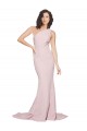 Stretch Crepe Sweep Train One Shoulder Mauve Sheath Semi Formal Evening Dress / Prom Dress / Bridesmaid Dress Plymouth