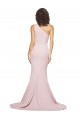 Stretch Crepe Sweep Train One Shoulder Mauve Sheath Semi Formal Evening Dress / Prom Dress / Bridesmaid Dress Plymouth