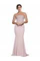 Stretch Crepe Low Back Sweep Train Strapless Sheath Formal Evening Gown / Prom Dress / Bridesmaid Dress Plymouth