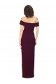 Stretch Crepe Low Back Long Off the Shoulder Sheath Formal Evening Gown / Prom Dress / Bridesmaid Dress Plymouth