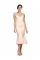 Stretch Crepe Low Back Midi Length V-Neck Sheath Evening Gown / Prom Dress / Bridesmaid Dress Plymouth