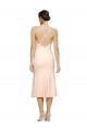 Stretch Crepe Low Back Midi Length V-Neck Sheath Evening Gown / Prom Dress / Bridesmaid Dress Plymouth