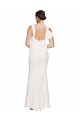 Stretch Crepe Low Back Long Square Neck Sheath Formal Evening Gown / Prom Dress / Bridesmaid Dress Plymouth