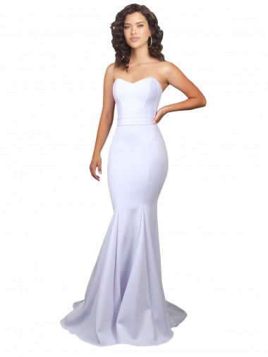 Stretch Crepe Long Sweetheart Mermaid Beach Wedding Dresses Plymouth