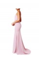 Stretch Crepe Criss Cross Open Back Long Spaghetti Straps Mermaid, Sheath Prom Dress / Bridesmaid Dress Plymouth