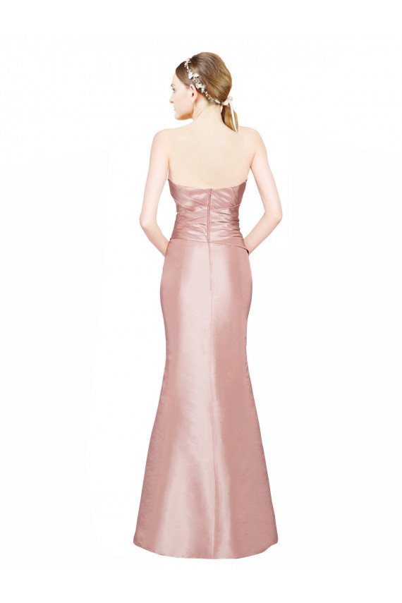 Stretch Satin Low Back Long Sweetheart A-Line Formal Evening Gown / Prom Dress / Bridesmaid Dress Plymouth