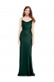 Stretch Satin V-Back Long Cowl Neck Sheath Black Tie Evening Gown / Prom Dress / Bridesmaid Dress Plymouth