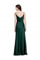 Stretch Satin V-Back Long Cowl Neck Sheath Black Tie Evening Gown / Prom Dress / Bridesmaid Dress Plymouth