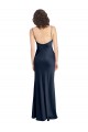 Stretch Satin Open Back Long Cowl Neck A-Line Black Tie Evening Gown / Prom Dress / Bridesmaid Dress Plymouth