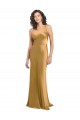 Stretch Satin Long One Shoulder A-Line Formal Evening Gown / Prom Dress / Bridesmaid Dress Plymouth