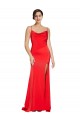 Stretch Satin Low Back Long Cowl Neck Sheath Formal Evening Gown / Prom Dress / Bridesmaid Dress Plymouth