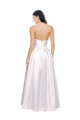 Stretch Satin Low Back Long Strapless A-Line Formal Evening Gown / Prom Dress / Bridesmaid Dress Plymouth