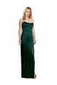 Stretch Satin Long Scoop Neck A-Line Formal Evening Gown / Prom Dress / Bridesmaid Dress Plymouth