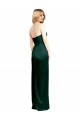 Stretch Satin Long Scoop Neck A-Line Formal Evening Gown / Prom Dress / Bridesmaid Dress Plymouth