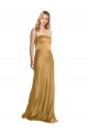 Stretch Satin Long Strapless A-Line Formal Evening Gown / Prom Dress / Bridesmaid Dress Plymouth