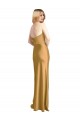 Stretch Satin Long Strapless A-Line Formal Evening Gown / Prom Dress / Bridesmaid Dress Plymouth