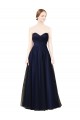 Tulle Long Sweetheart Dark Navy A-Line Bridesmaid Dress / Evening Dress Plymouth