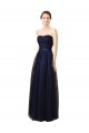 Tulle Long Sweetheart Dark Navy A-Line Bridesmaid Gown Plymouth