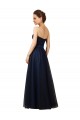 Tulle Long Sweetheart Dark Navy A-Line Bridesmaid Gown Plymouth