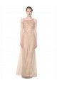 Tulle Long Illusion Neck Sheath Bridesmaid Dress Plymouth