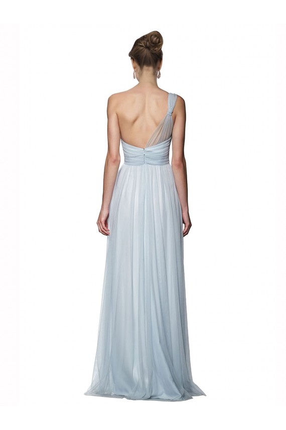 Tulle Long One Shoulder Mist A-Line Bridesmaid Dress Plymouth