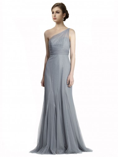 Tulle Long One Shoulder Mermaid Bridesmaid Dress Plymouth